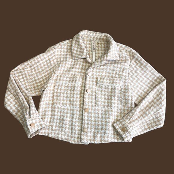 Anthropolgie Dolan Houndstooth Crop Jacket Medium - Picture 10 of 16